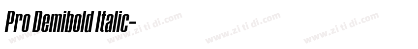 Pro Demibold Italic字体转换